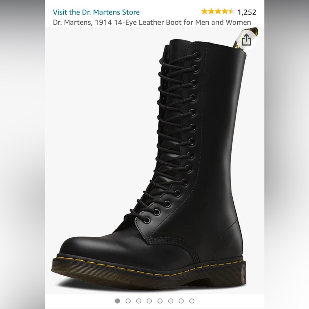 Dr Martens - 14 Eye Lace Up Moto Boots